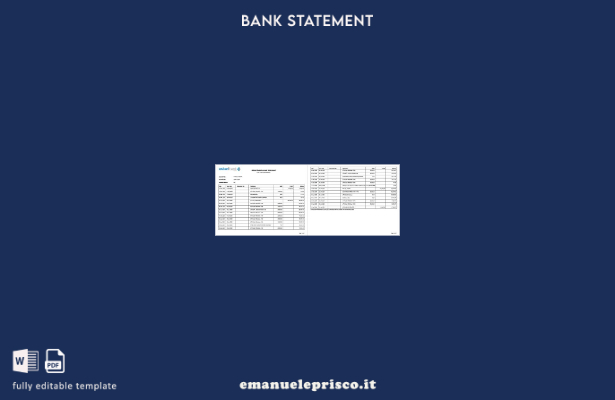 modello di pagine di parole dell'estratto conto bancario Pakistan Askari in stil