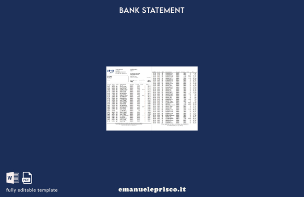 modello word di estratto conto bancario PNB Filippine stile verificato