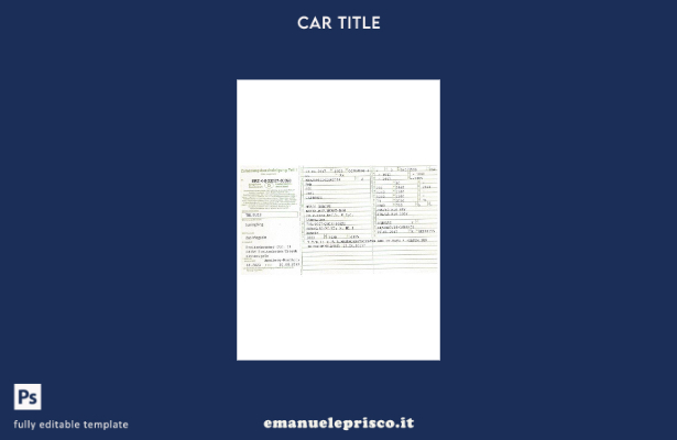 modello di versione del certificato di immatricolazione del veicolo tedesco in s