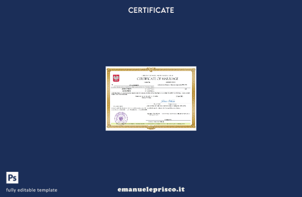 Certificato di matrimonio polacco in stile verificato Modello Word e PDF