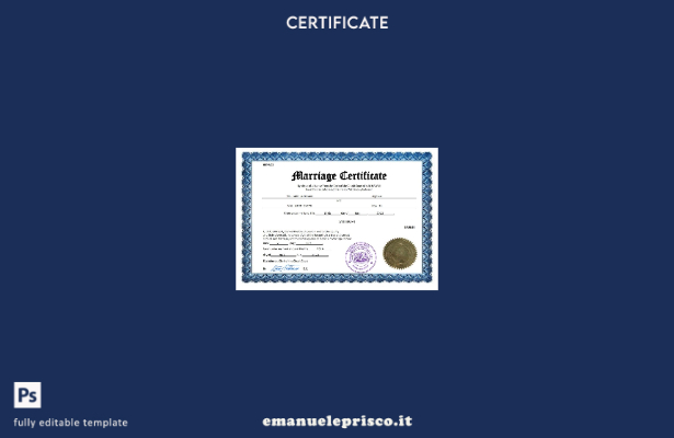 certificato di matrimonio alle Hawaii in stile verificato modello Word e PDF
