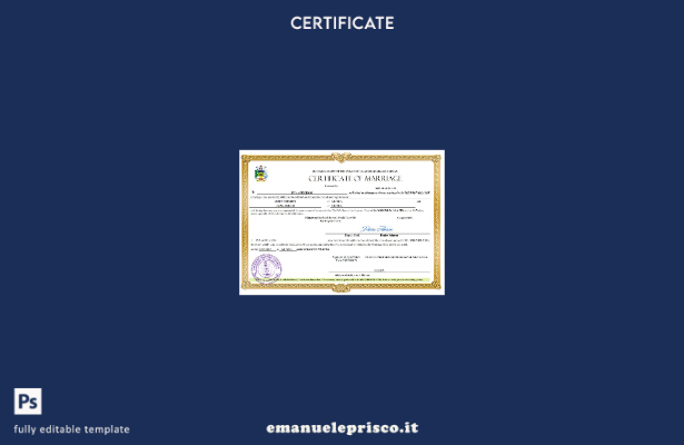 certificato di matrimonio delle Isole Salomone in stile verificato modello Word