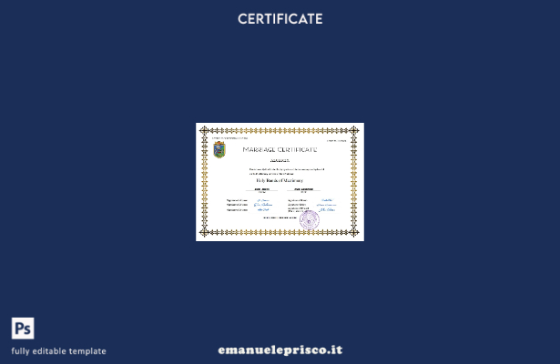 certificato di matrimonio in stile algerino modello Word e PDF verificato
