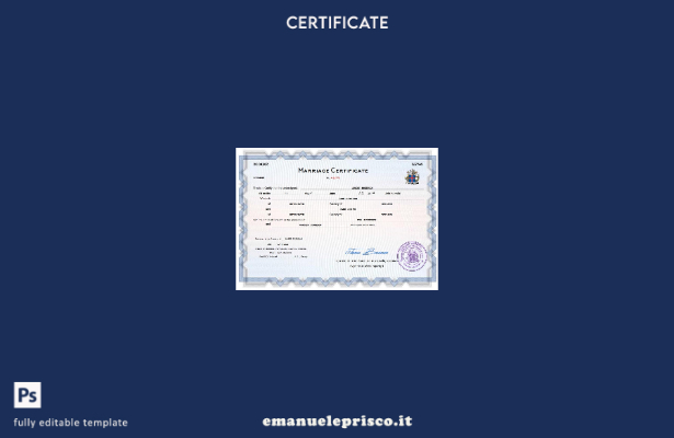 certificato di matrimonio islandese in stile verificato modello Word e PDF