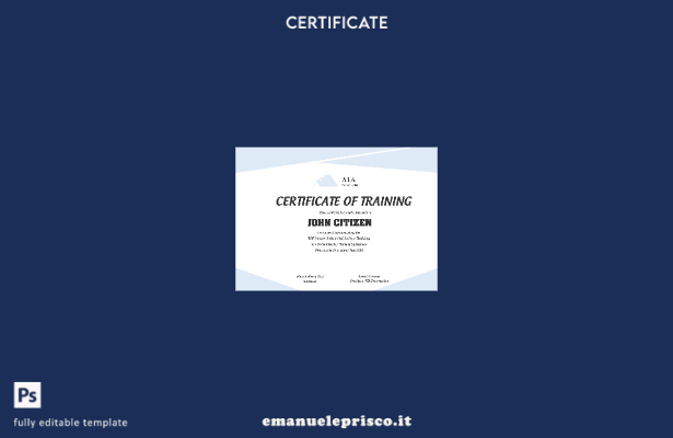 modello di certificato di formazione sulla sicurezza USA in stile verificato