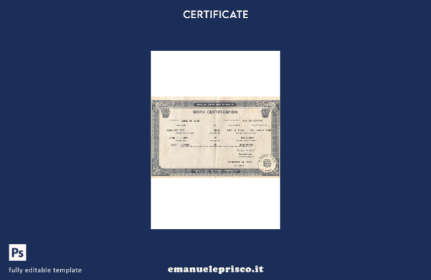 modello di certificazione di nascita USA Missouri in stile verificato