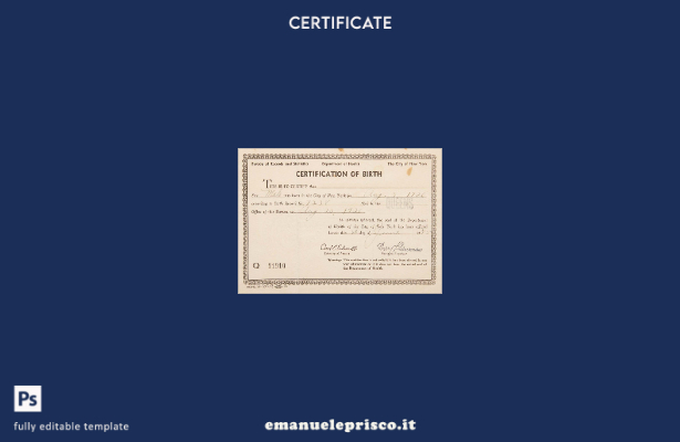 modello di certificazione di nascita del Dipartimento della Salute di New York i