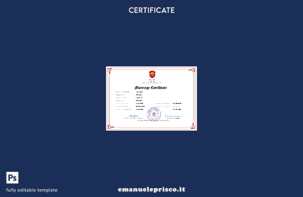 stile verificato Certificato di matrimonio della Santa Sede Modello Word e PDF