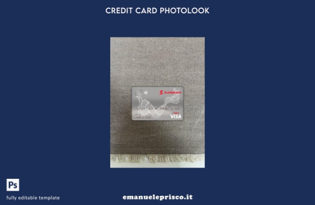 modello anteriore photolook della carta di debito Visa Canada Scotiabank stile v