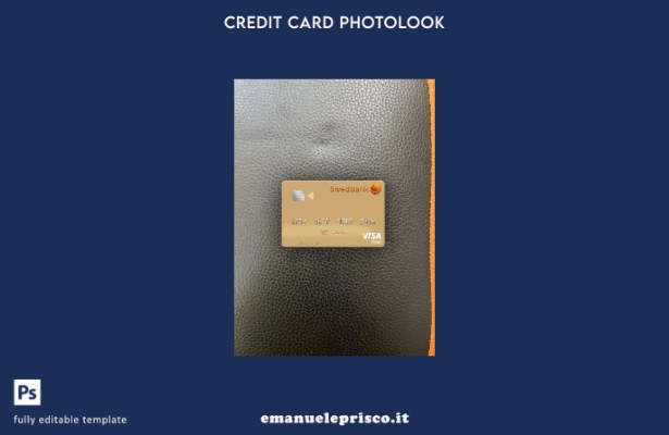 modello anteriore photolook della carta di debito visto Svezia Swedbank stile ve