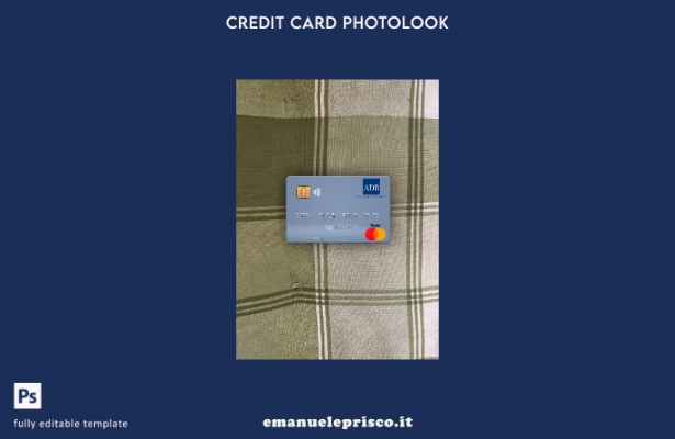 modello frontale photolook mastercard ADB Bank stile verificato delle Isole Mars