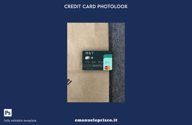 modello frontale photolook mastercard USA M&T Bank in stile verificato
