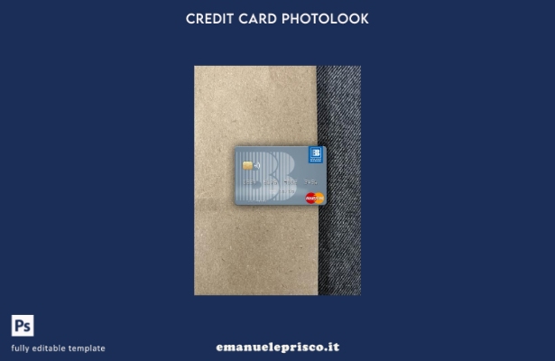 modello frontale photolook mastercard della Georgia Basis Bank in stile verifica