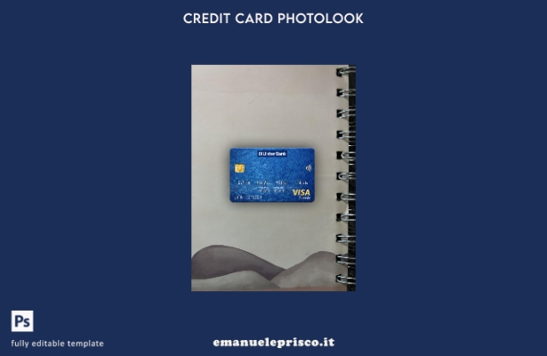 modello frontale photolook per carta classica visto Ulster Bank stile verificato