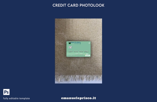 modello frontale photolook per carta di debito visto Madagascar Bank of Africa i