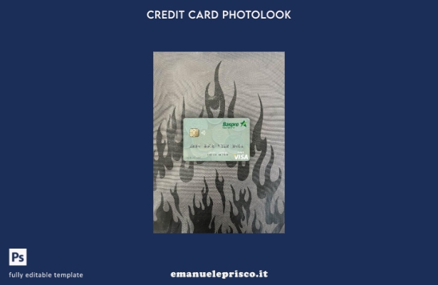 modello frontale photolook per carta di debito visto Nicaragua stile verificato