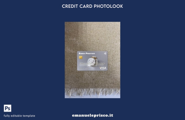 modello frontale photolook per carta visto Angola Banco Prestigio, S.A., stile v