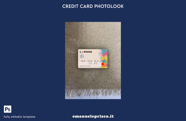stile verificato modello frontale photolook mastercard della banca Monzo del Reg