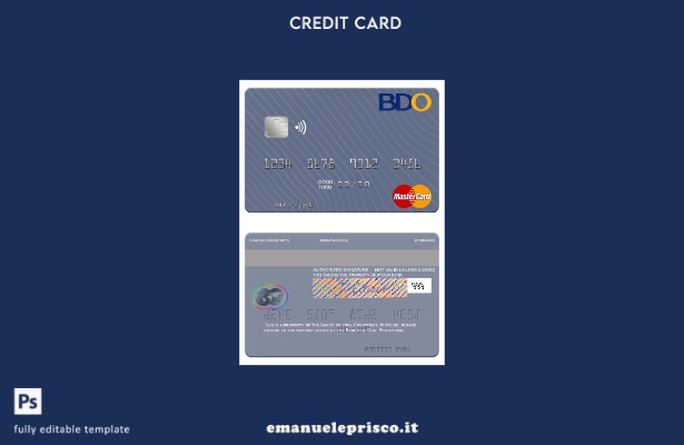 modello mastercard Banco de Oro Filippine stile verificato