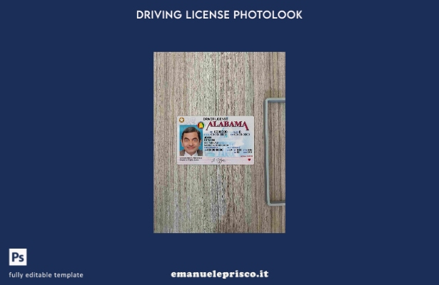 modello FRONTALE photolook USA Alabama DL stile verificato