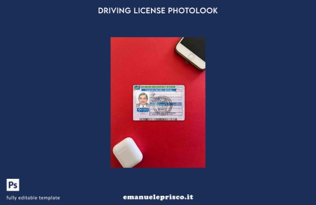 stile verificato versione patente di guida del Congo modello FRONTALE photolook