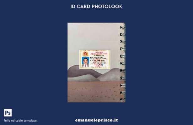 modello FRONTALE photolook versione carta d'identità del Vietnam stile verificat