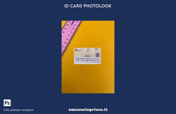 modello di photolook presente della carta d'identità del Brunei in stile verific