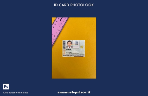 modello frontale photolook per carta d'identità professionale brasiliana in stil