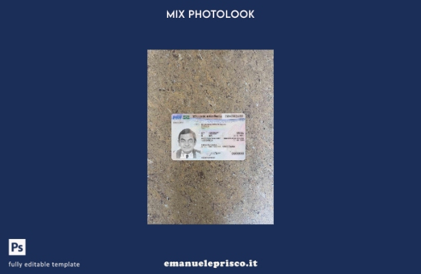 modello FRONTALE photolook per permesso di residenza in stile verificato in Port