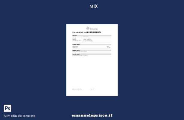 stile verificato Registrazione aziendale in Australia Modello Word e PDF Modello