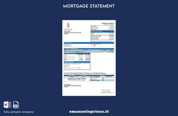 estratto conto del mutuo della banca palestinese in stile verificato nel modello
