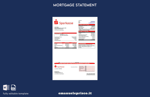 stile verificato Estratto conto ipotecario della Macedonia del Nord Sparkasse Ba