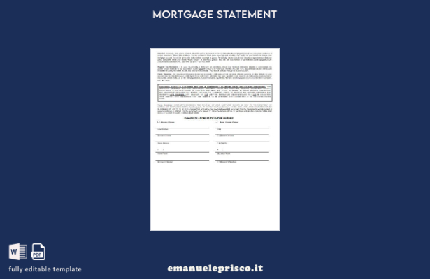 stile verificato Estratto conto mutuo bancario Danimarca Nykredit, pagine, mod 1
