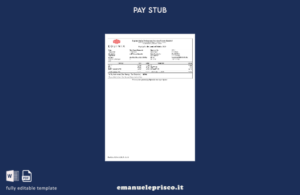 modello di busta paga per servizi professionali Equinix India in stile verificat