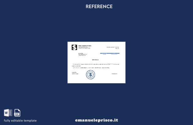 modello di riferimento USA First Bank of Wiki in stile verificato