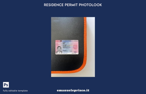 modello frontale photolook per carta di soggiorno Litva in stile verificato